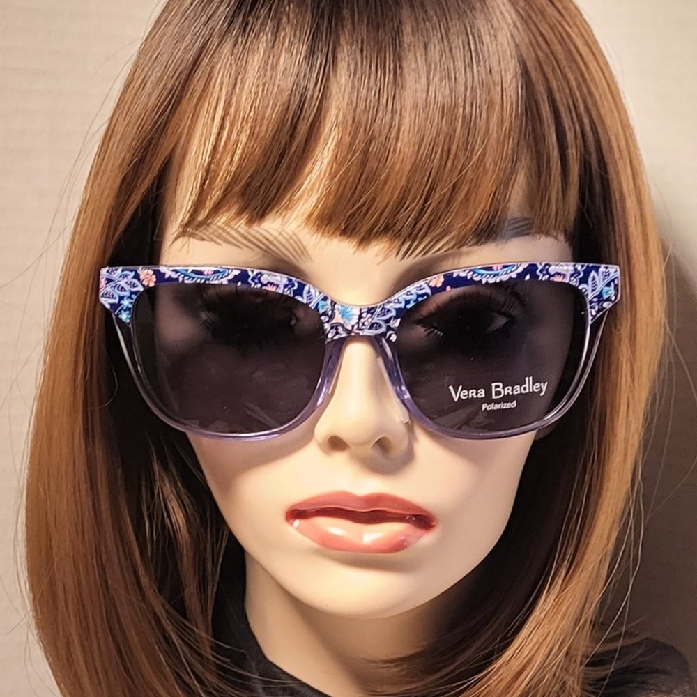 Polarized VB Meegan Polarized Gray Sunglasses French Paisley Rx-Able